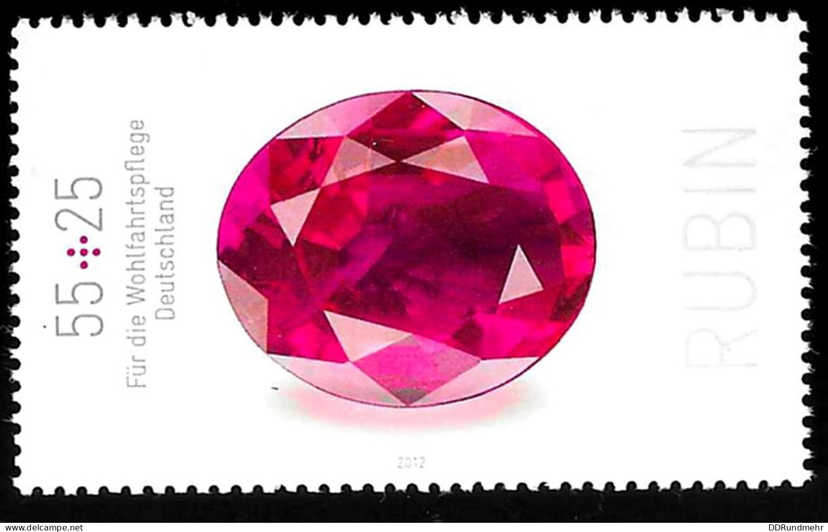 2012 Ruby Michel DE 2901 Stamp Number DE B1058 Yvert Et Tellier DE 2727 Stanley Gibbons DE 3751 Xx MNH - Nuevos