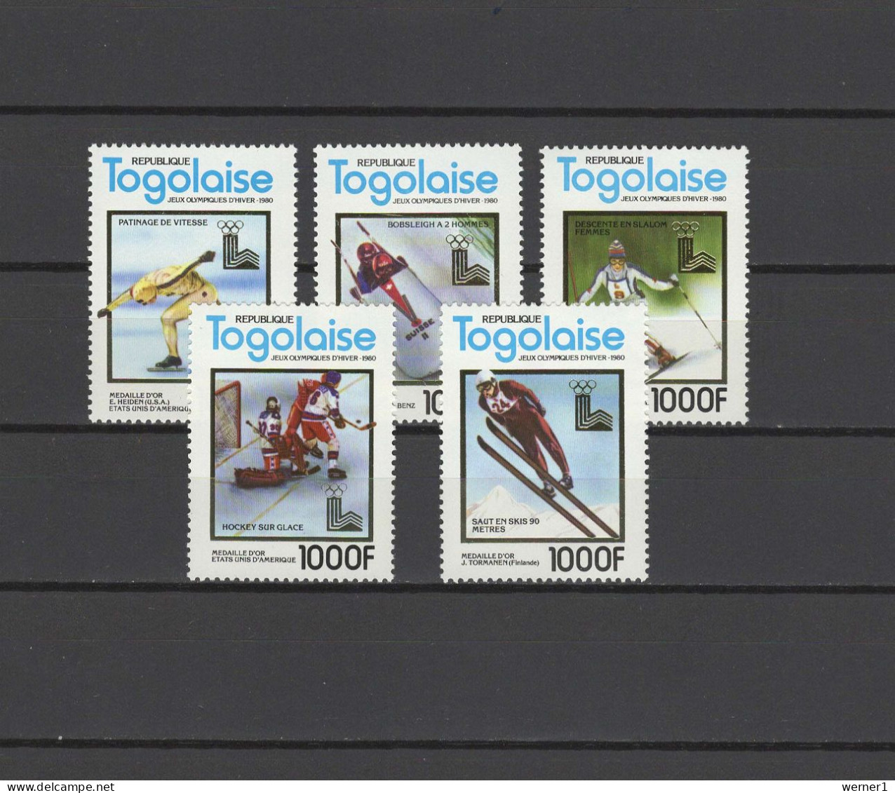 Togo 1980 Olympic Games Lake Placid Set Of 5 MNH -scarce- - Winter 1980: Lake Placid