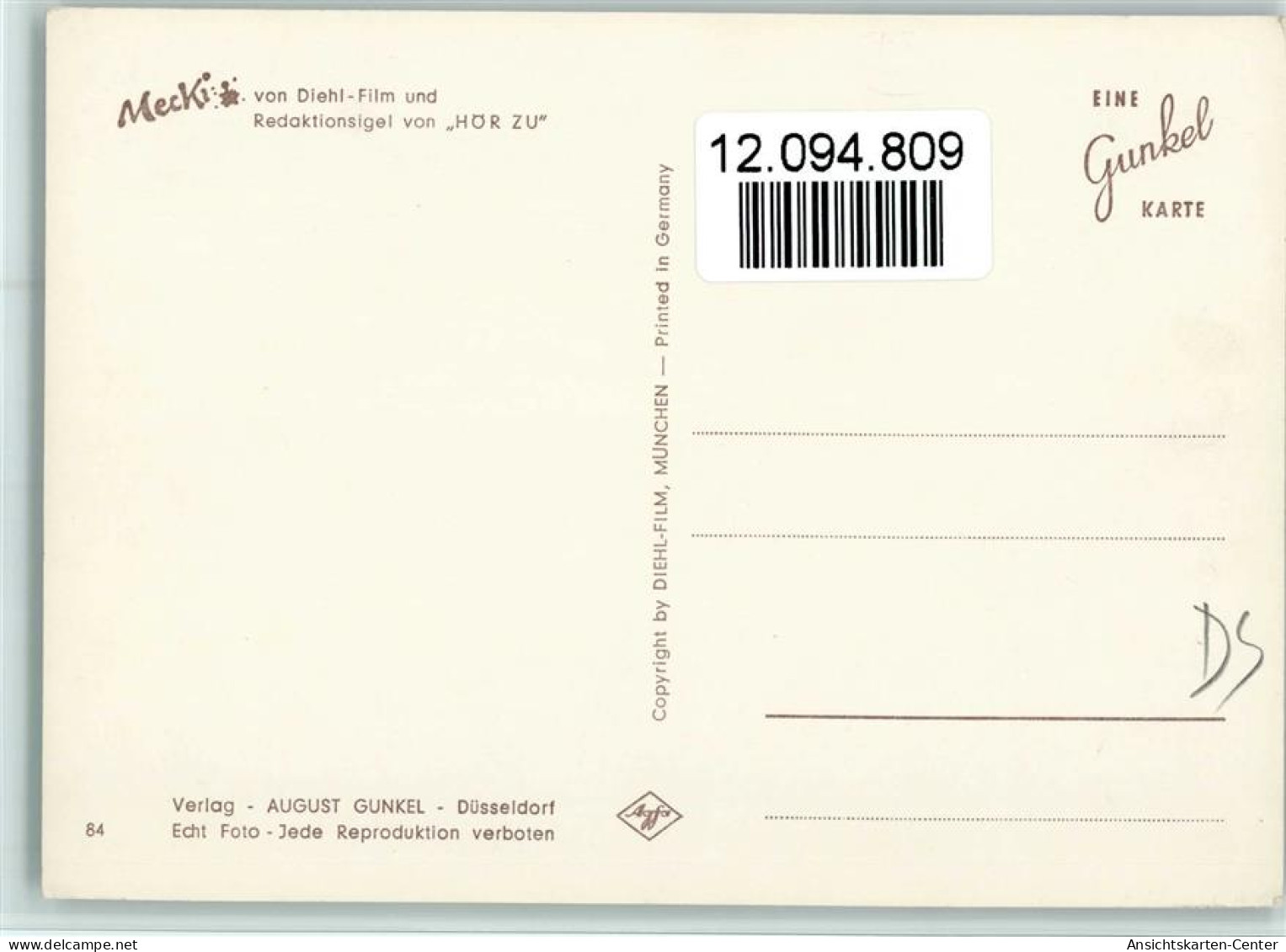 12094809 - Mecki Nr. 84 Gunkel Verlag - Sonstige & Ohne Zuordnung