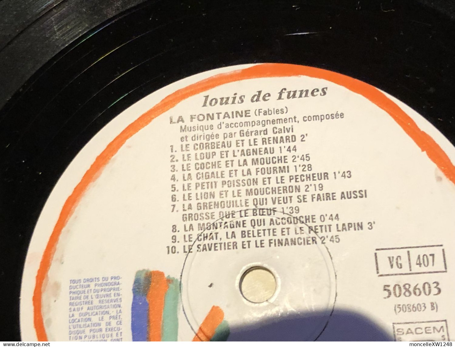 Louis De Funès - 33 T LP Molière La Fontaine (1980) - Innendekoration