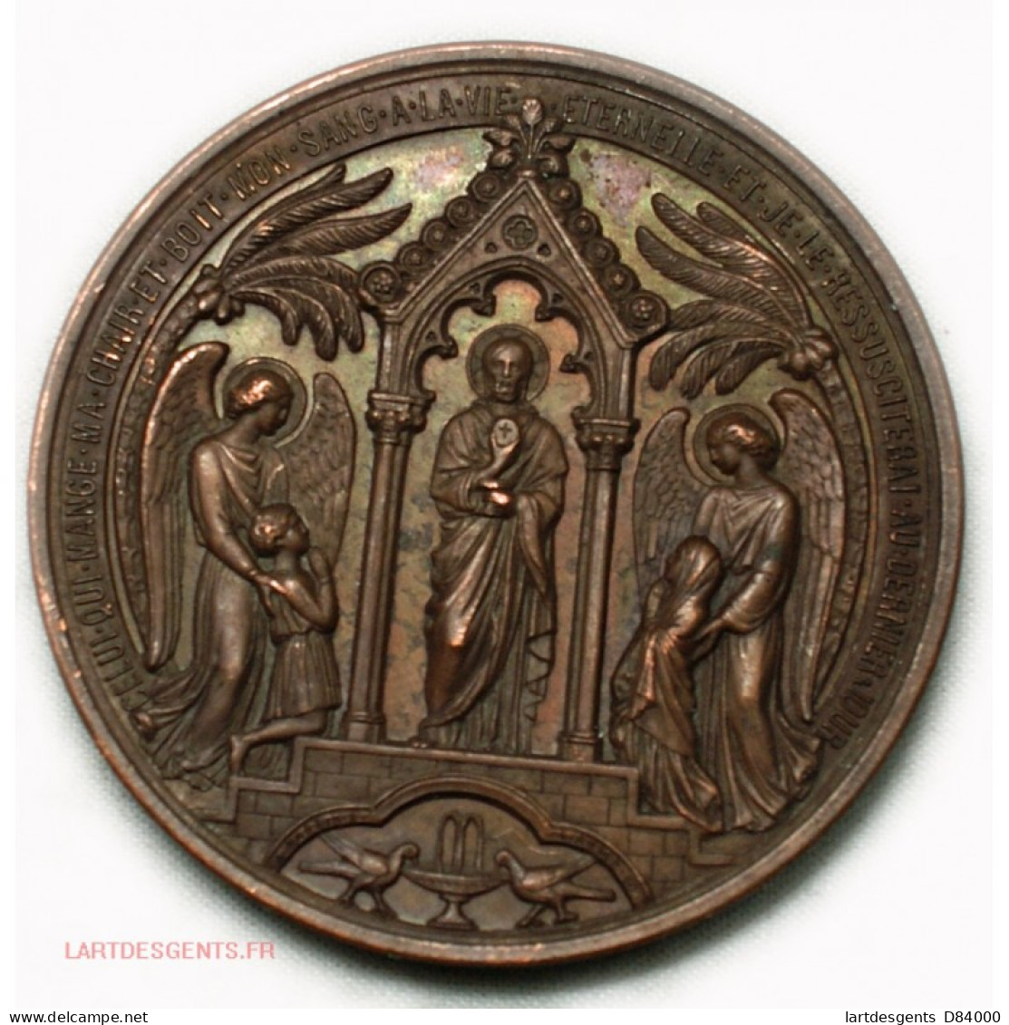 Médaille Première Communion 18.. Par Arthur Martin C. ANGER - Royaux / De Noblesse