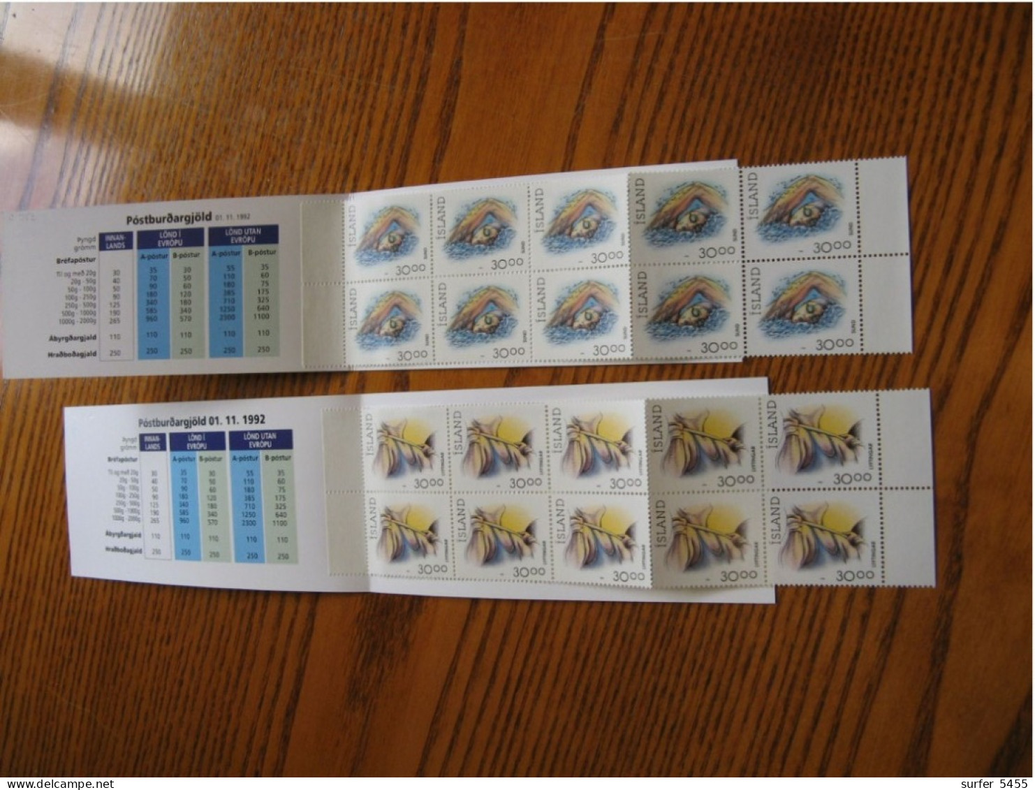 ISLANDE- DEUX CARNETS N° 751/752  NEUFS** LUXE - MNH - COTE YVERT 2012 : 30,00 EUROS - Unused Stamps