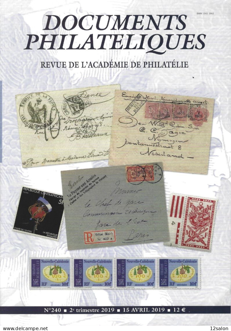 ACADEMIE DE PHILATELIE DOCUMENTS PHILATELIQUES N° 240 + Sommaire - Autres & Non Classés