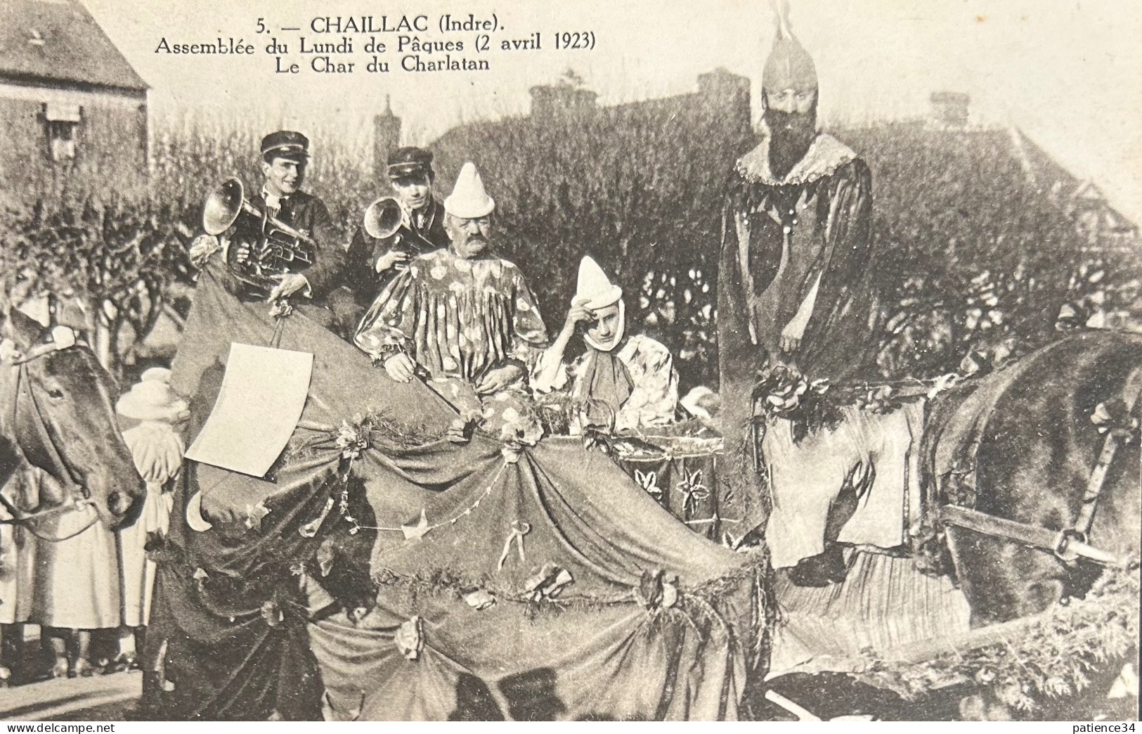 36 - CHAILLAC - Assemblée Du Lundi De Pâques (2 Avril 1923) - Le Char Du Charlatan - Sonstige & Ohne Zuordnung