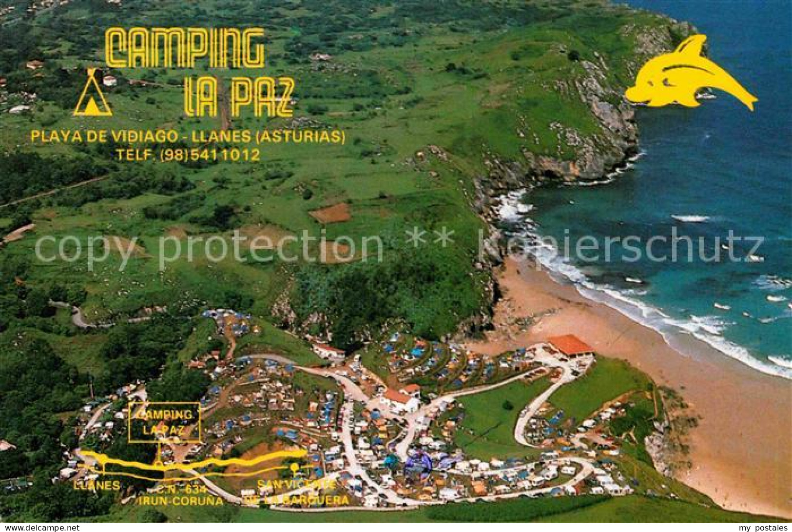 72770368 Playa De Vidiago Camping La Paz Vista Aerea Llanes - Andere & Zonder Classificatie