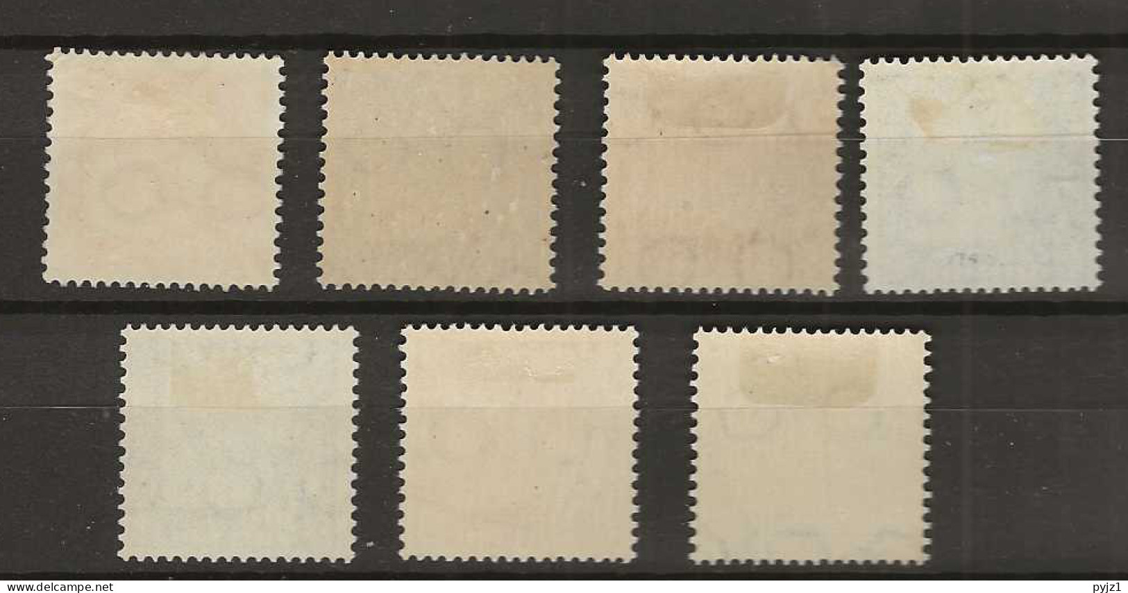 1938 MH Nederlands Indië NVPH 253-59 Watermerk Ringen - Niederländisch-Indien