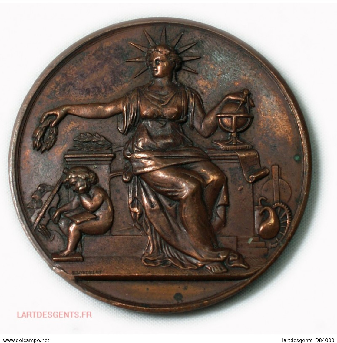 Médaille Caisse Des écoles Du VII Arrondissement Paris 1889 Par BONDELET - Royal / Of Nobility