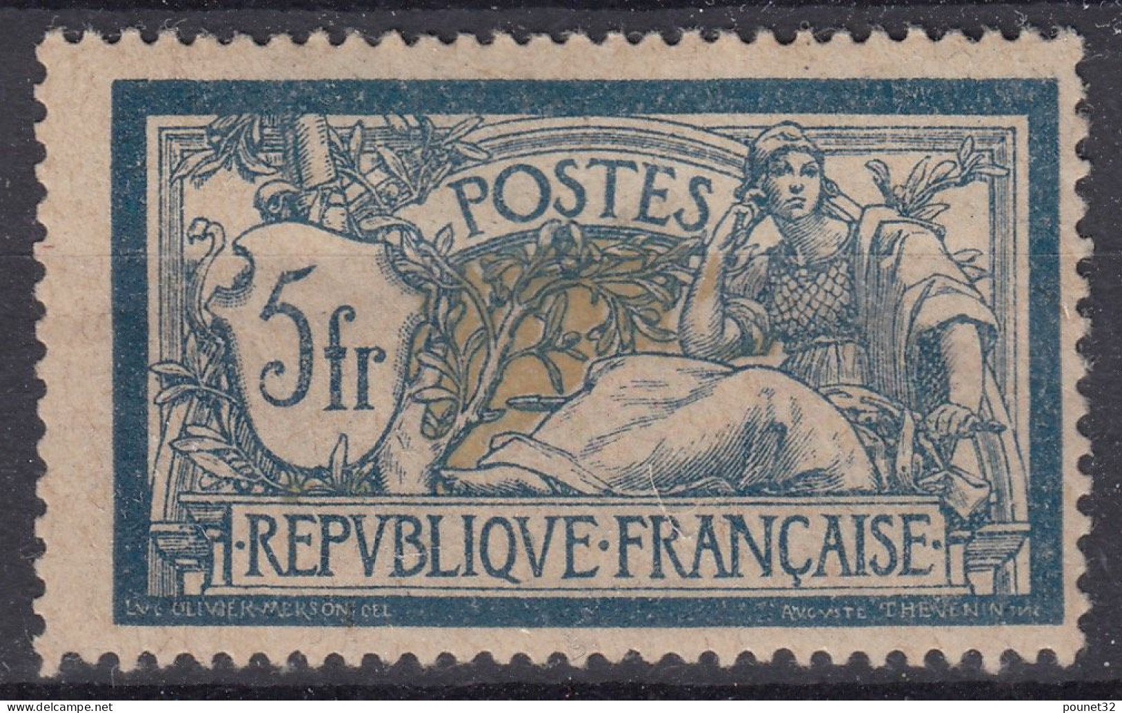 TIMBRE FRANCE MERSON N° 123 NEUF * GOMME AVEC CHARNIERE - A VOIR - COTE 100 € - 1900-27 Merson