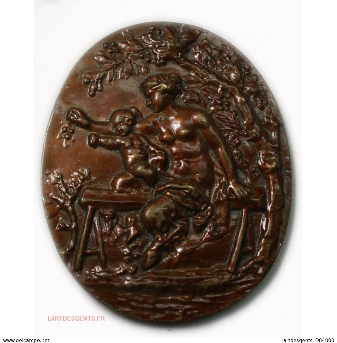 Medaille Ovale Uniface  Femme Nue , Lartdesgents - Royaux / De Noblesse