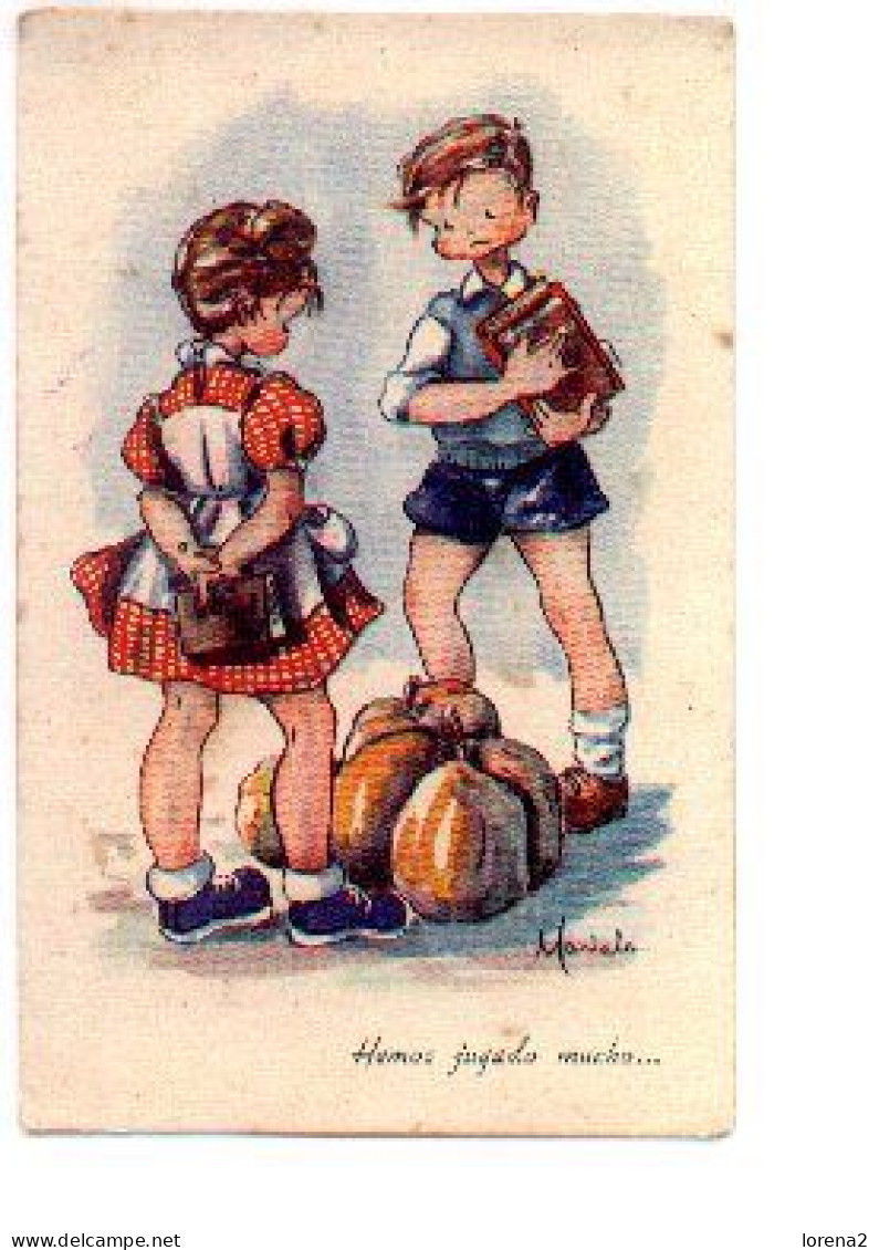 Postal Dibujo Antiguo. Calabazas . 7-641 - Sin Clasificación