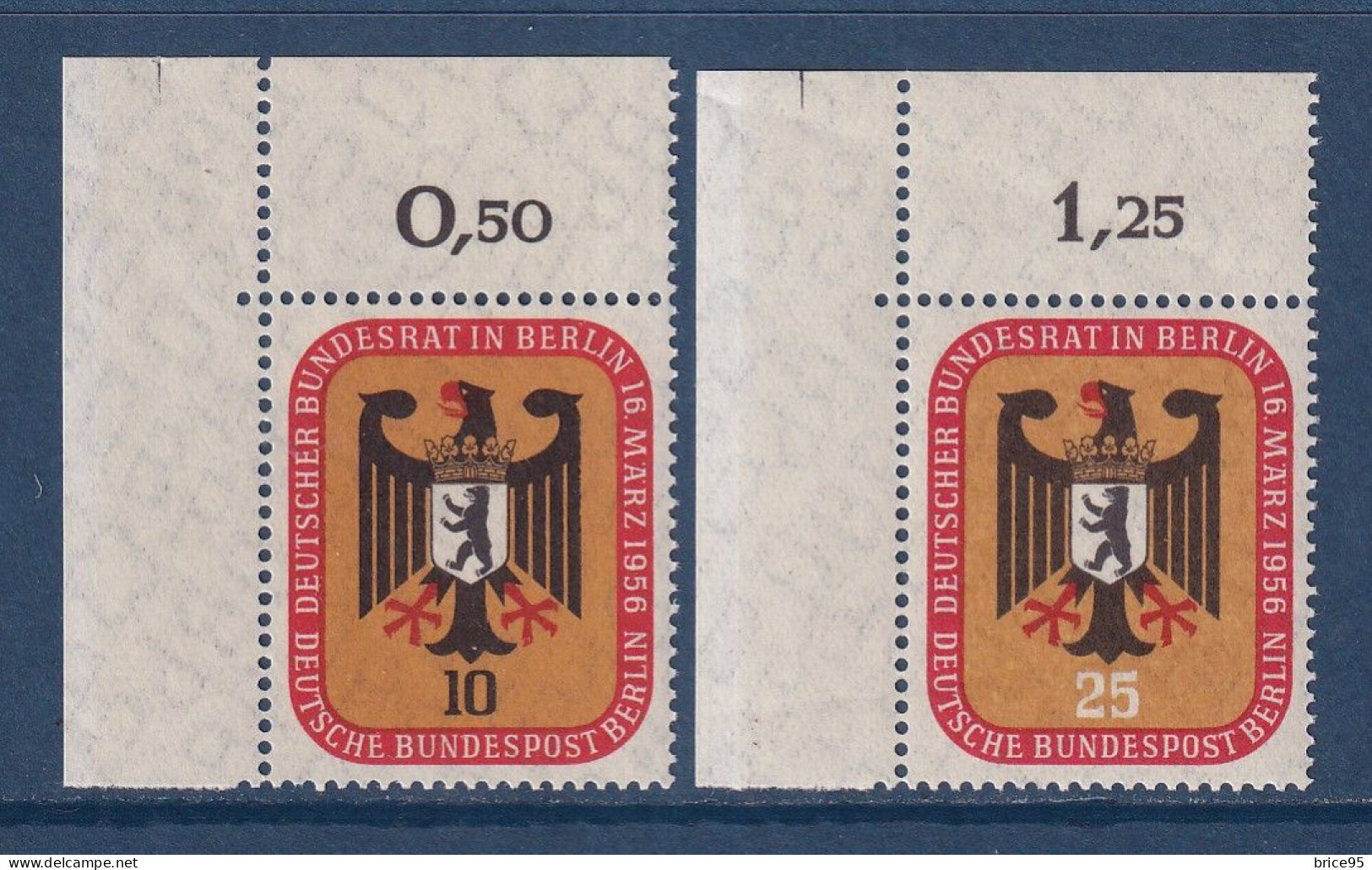 Allemagne Berlin - YT N° 121 Et 122 ** - Neuf Sans Charnière - 1956 - Ungebraucht