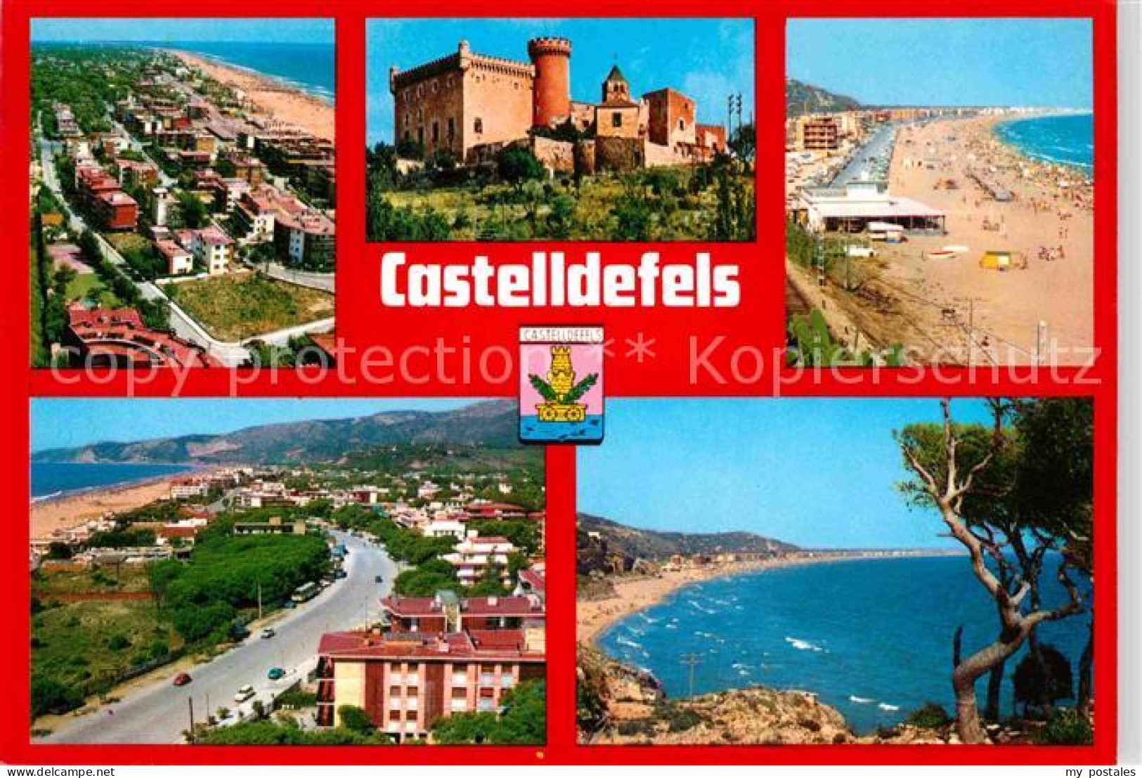 72770171 Castelldefels Panorama Strand Burg  Castelldefels - Other & Unclassified