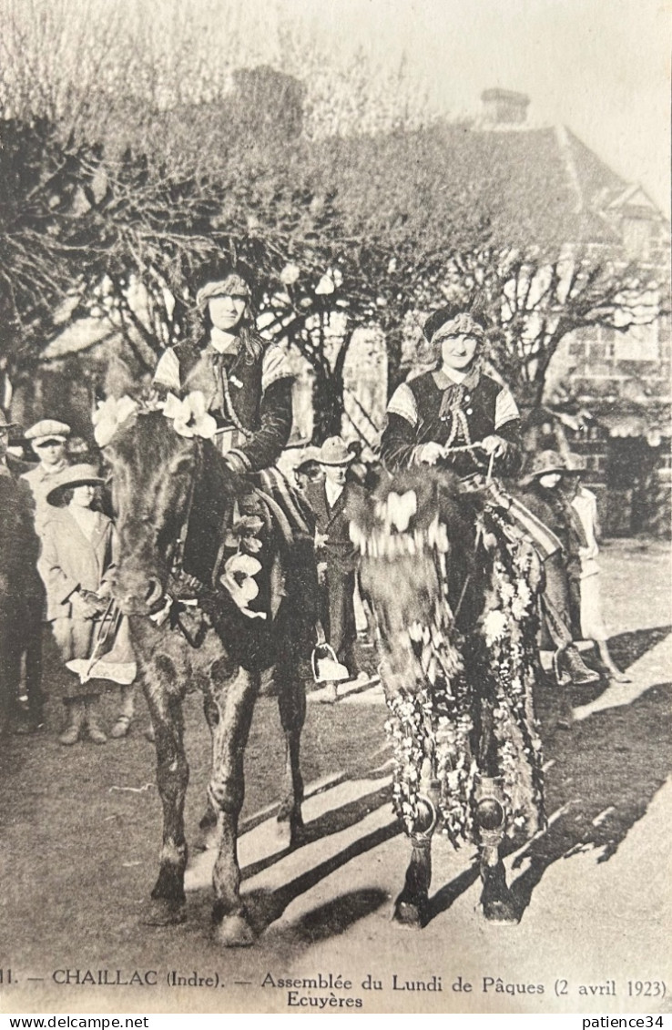 36 - CHAILLAC - Assemblée Du Lundi De Pâques (2 Avril 1923) - Écuyères - Other & Unclassified