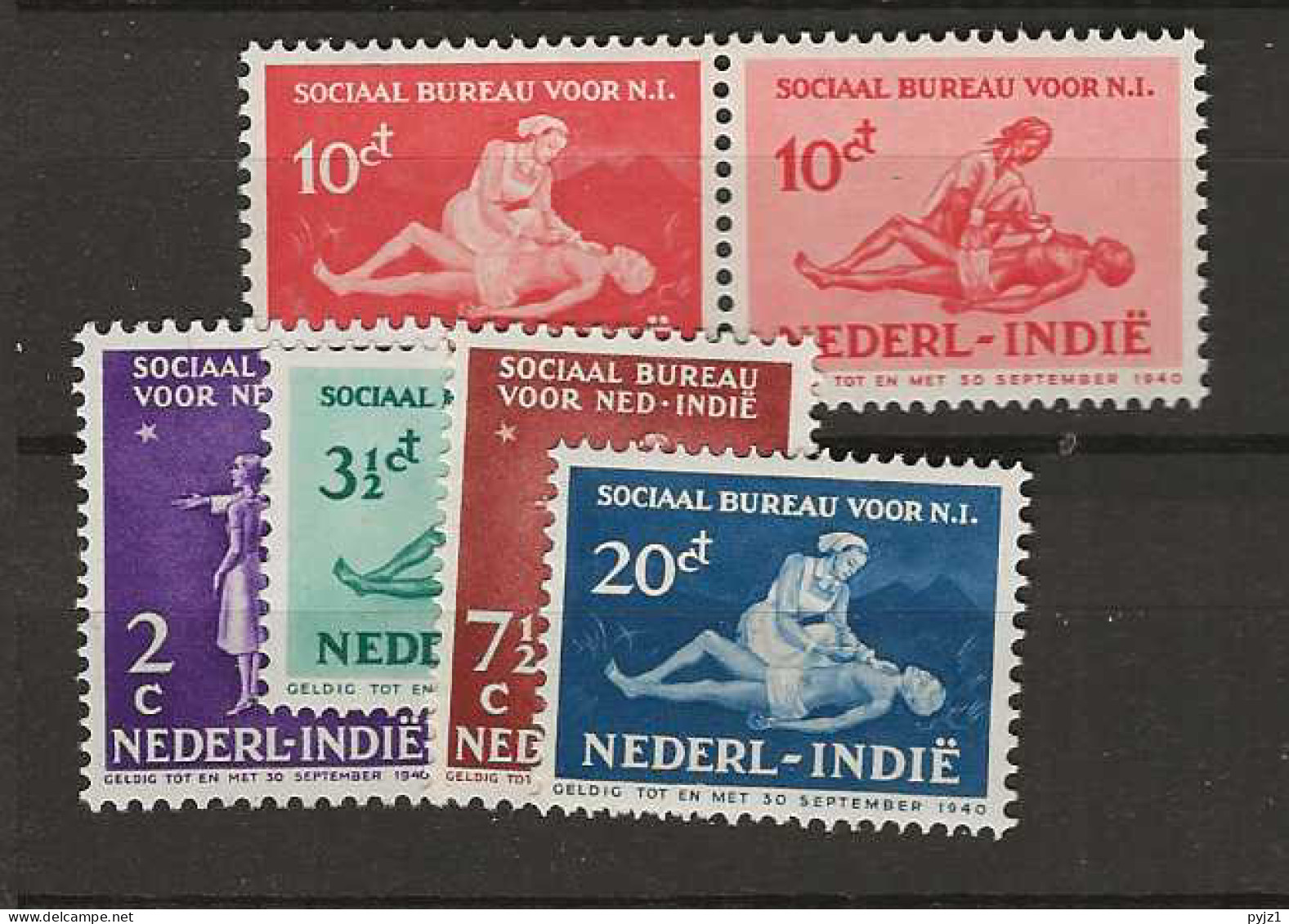 1939 MH Nederlands Indië NVPH 261-65 - Nederlands-Indië