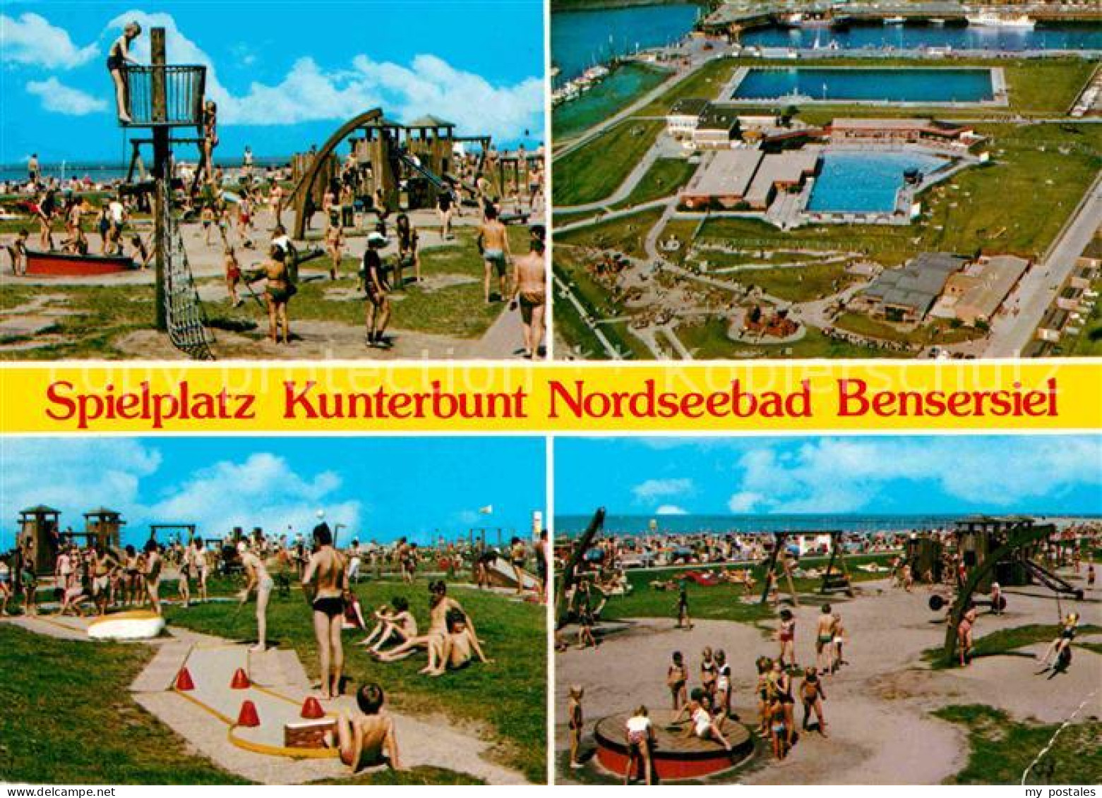72770117 Bensersiel Spielplatz Kunterbunt Fliegeraufnahme Bensersiel - Esens