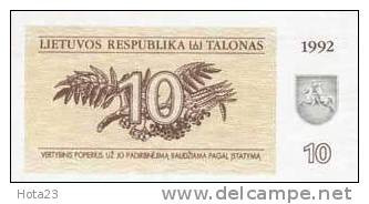 (!) LITHUANIA- 1 Talonu- Bird1992 Y UNC - Lituanie