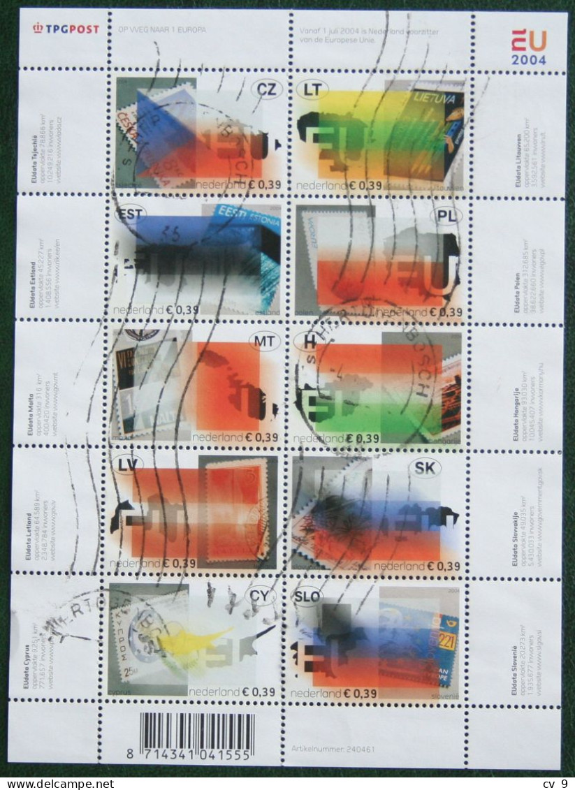 Uitbreiding Europese Unie EU NVPH 2260-69 (Mi 2205-14) 2004 Gestempeld Used NEDERLAND NIEDERLANDE NETHERLANDS - Used Stamps