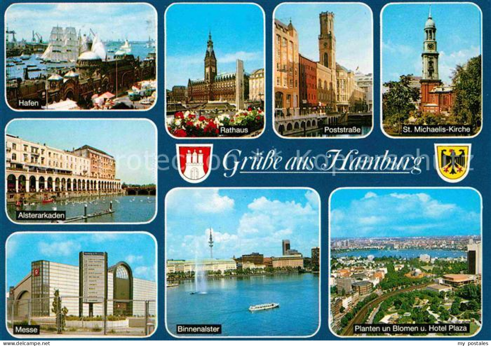 72769955 Hamburg Hafen Alsterarkaden Messe Binnenalster Poststrasse Rathaus Hamb - Other & Unclassified
