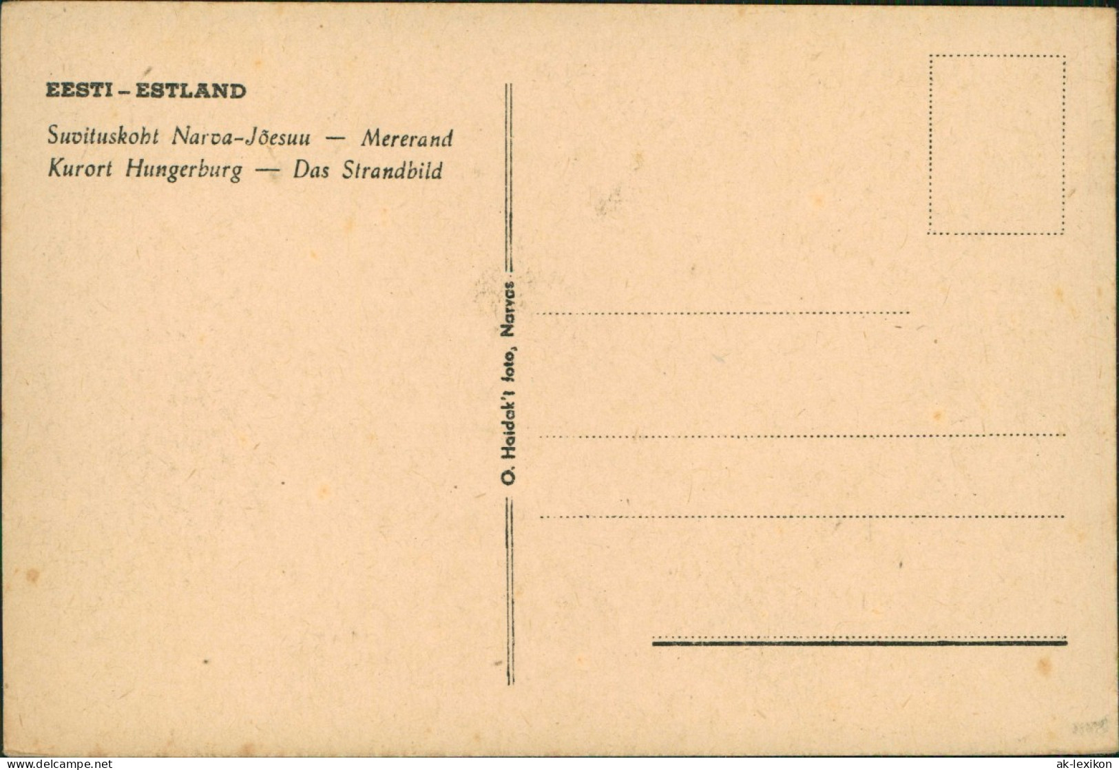 Postcard Narwa Narva Suvituskoht Narva-Jõesuu Strand 1928 - Estland