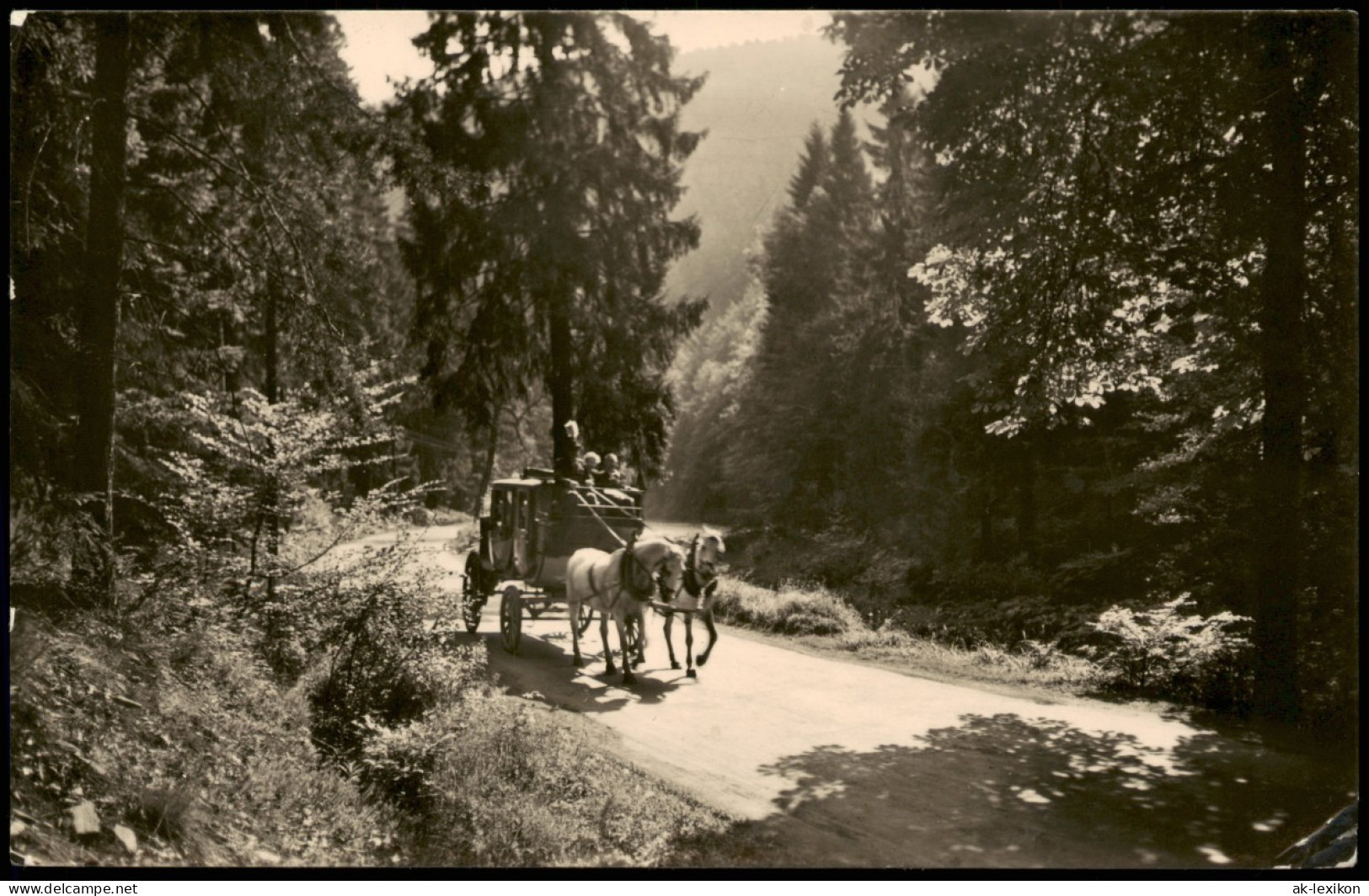 Ansichtskarte Schwarzburg Postkutsche Im Schwarztal 1956/1957 - Autres & Non Classés