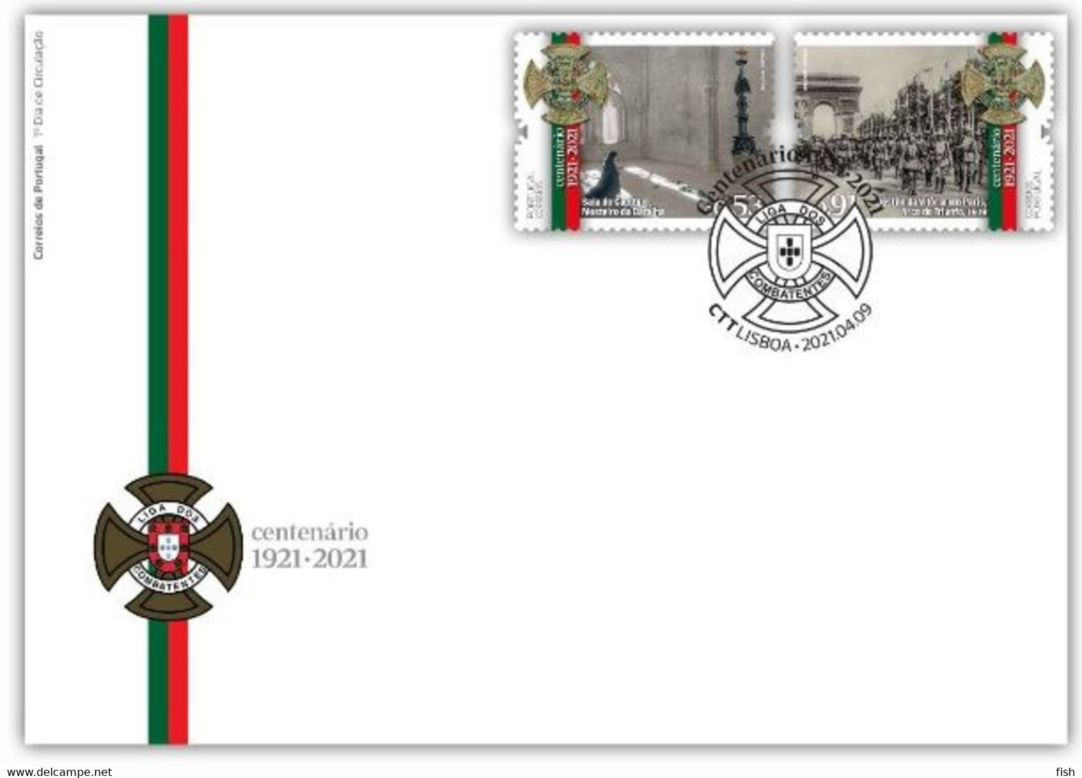 Portugal & FDC League Of Combatants Centenary 2021 (8679) - FDC