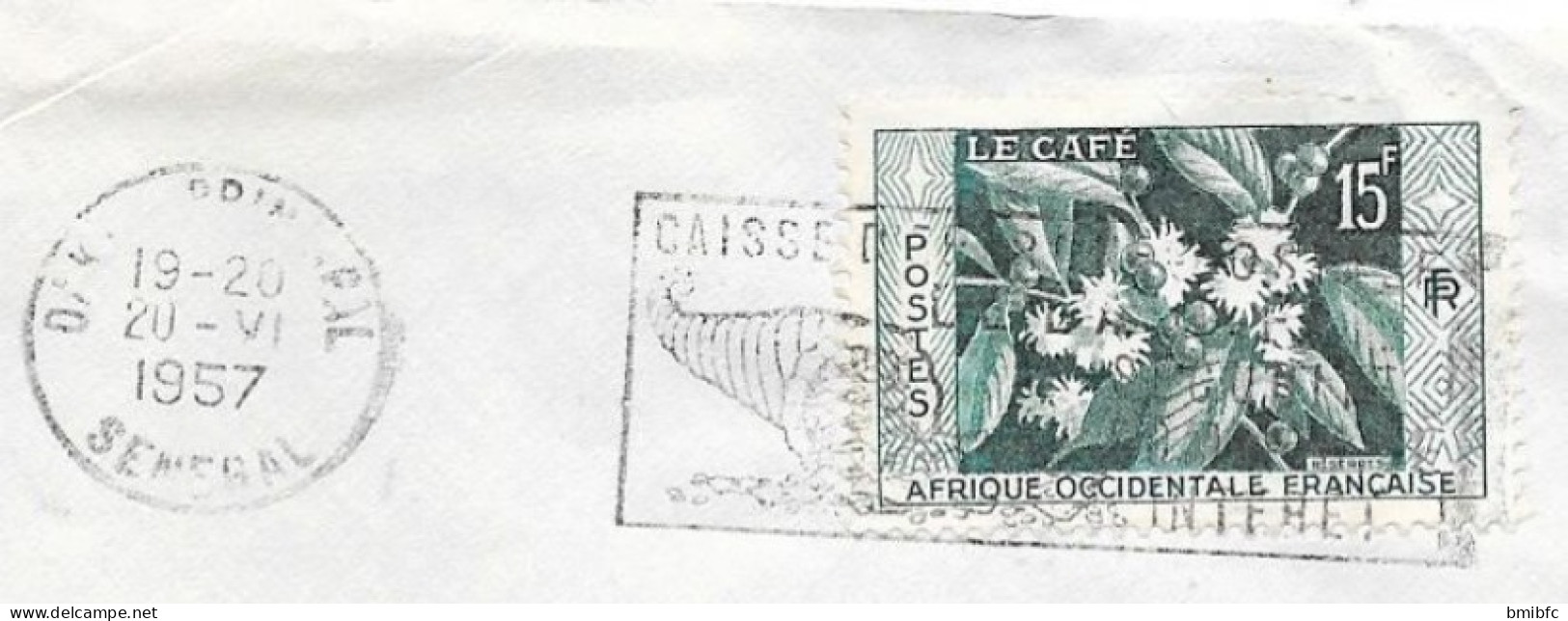 Sur Lettre De 1957 Afrique Occidentale Française - Storia Postale