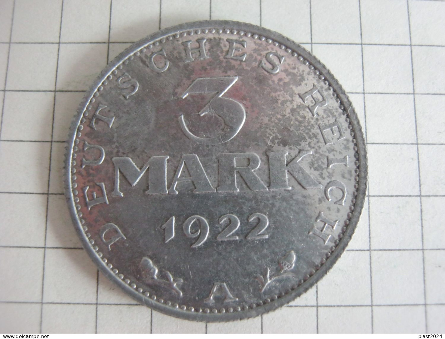 Germany 3 Mark 1922 A ( Without Subtitles ) - 3 Mark & 3 Reichsmark