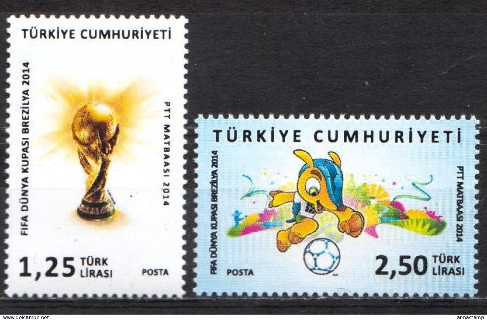 Turkey MNH Set - 2014 – Brésil