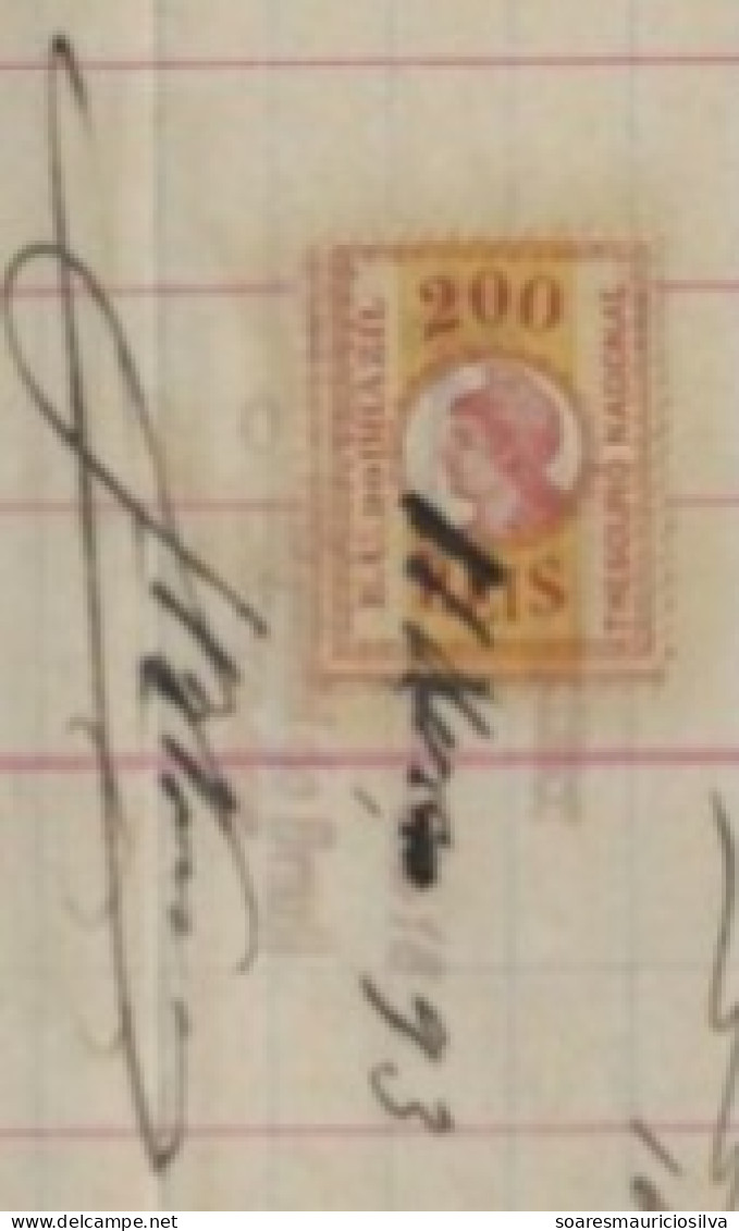 1893 Industrial Company Of Brazil Invoice Issued In Rio De Janeiro National Treasury Tax Stamp 200 Réis - Lettres & Documents