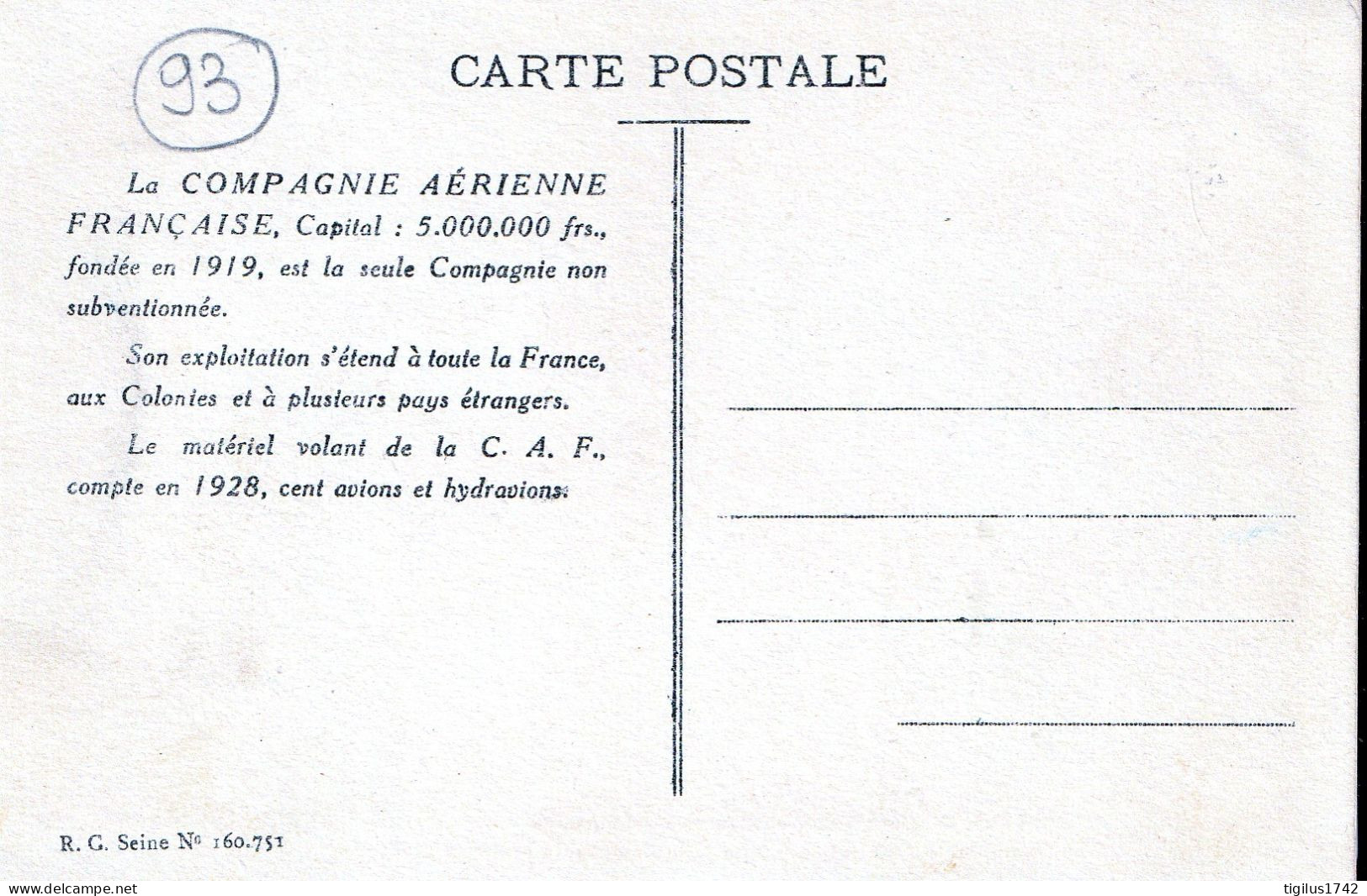 Aviation Aéroport Du Bourget Base De La Compagnie Aérienne Française - Aerodrome