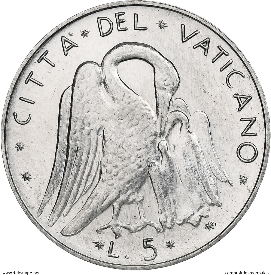 Vatican, Paul VI, 5 Lire, 1970 (Anno VIII), Rome, Aluminium, SPL+, KM:118 - Vaticaanstad