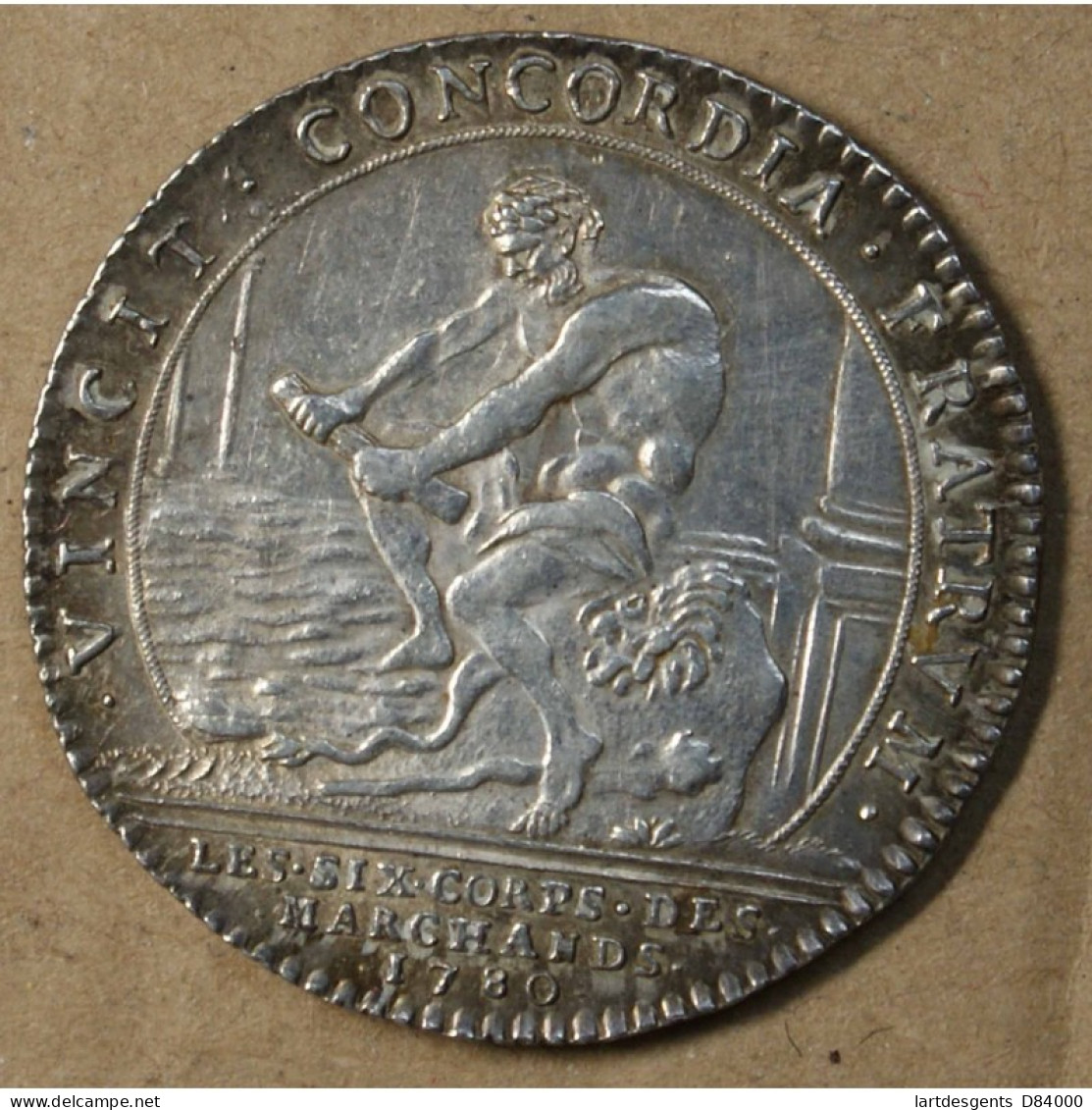 Jeton Louis XVI 1780 Les Six Corps De Marchands (5), LARTDESGENTS.FR - 1774-1791 Louis XVI