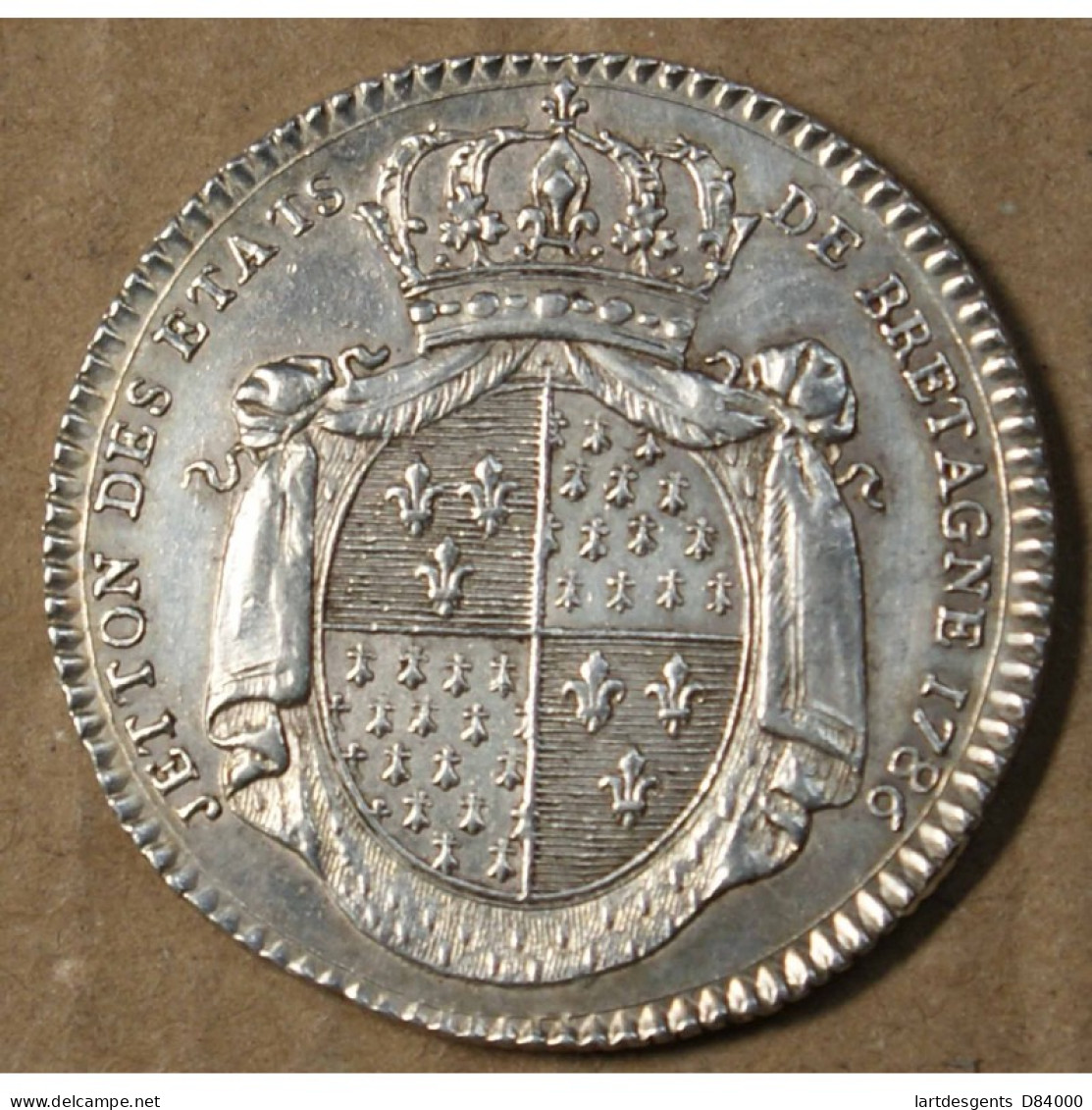 Jeton Louis XVI 1786 ETATS DE BRETAGNE, LARTDESGENTS.FR - 1774-1791 Louis XVI