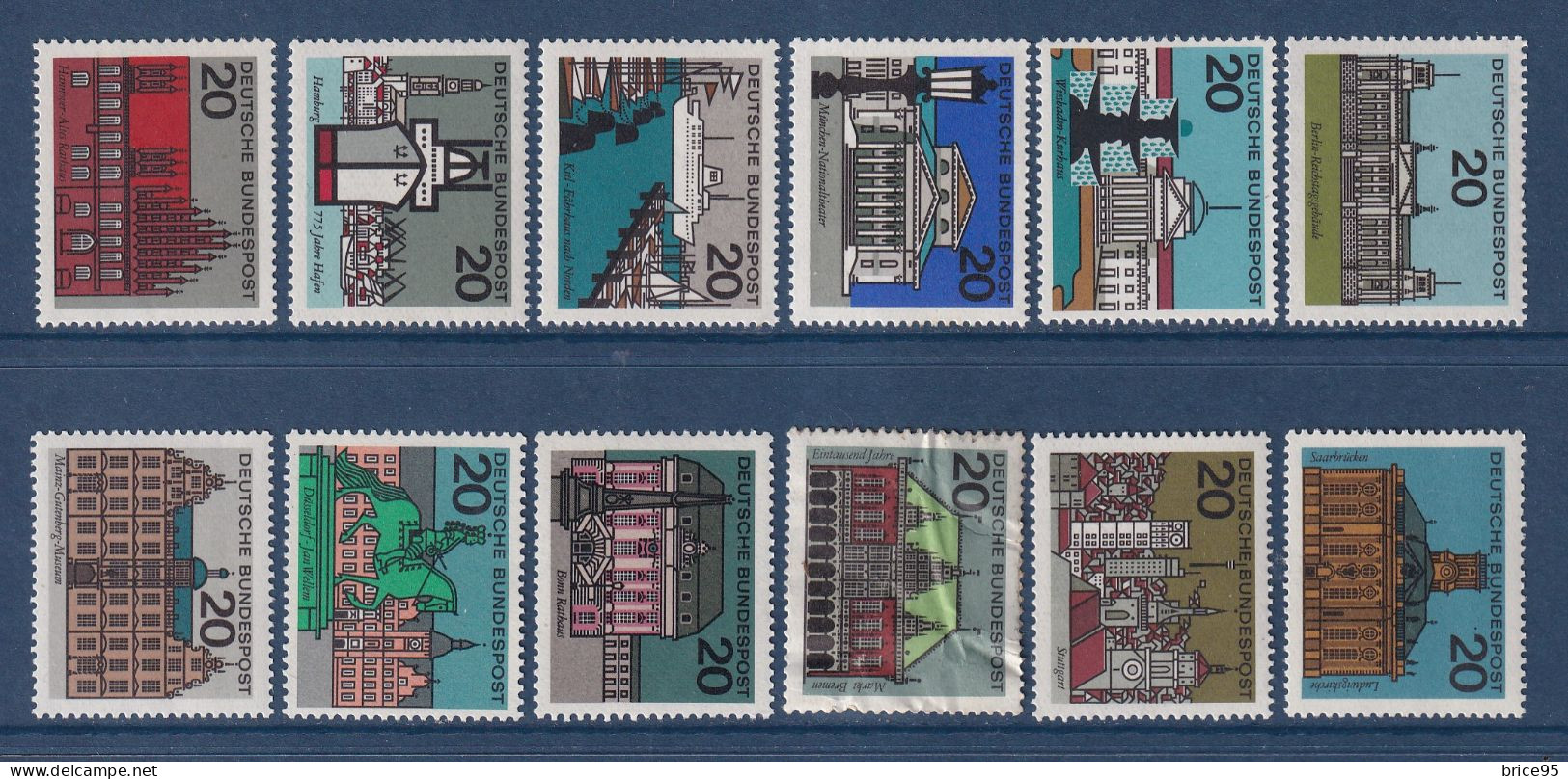 Allemagne Fédérale - YT N° 288 à 295D ** - Neuf Sans Charnière - N° 295B Défectueux - 1964 à 1965 - Unused Stamps