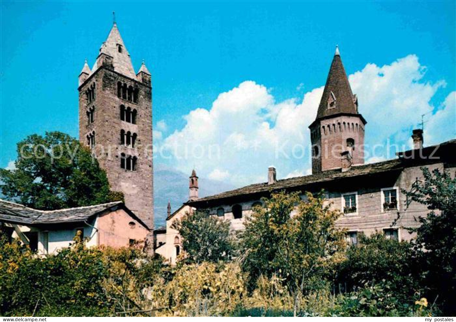 72768976 Aosta Collegiata E Campanile Romanico Di Sant Orso Kirche Aosta - Sonstige & Ohne Zuordnung