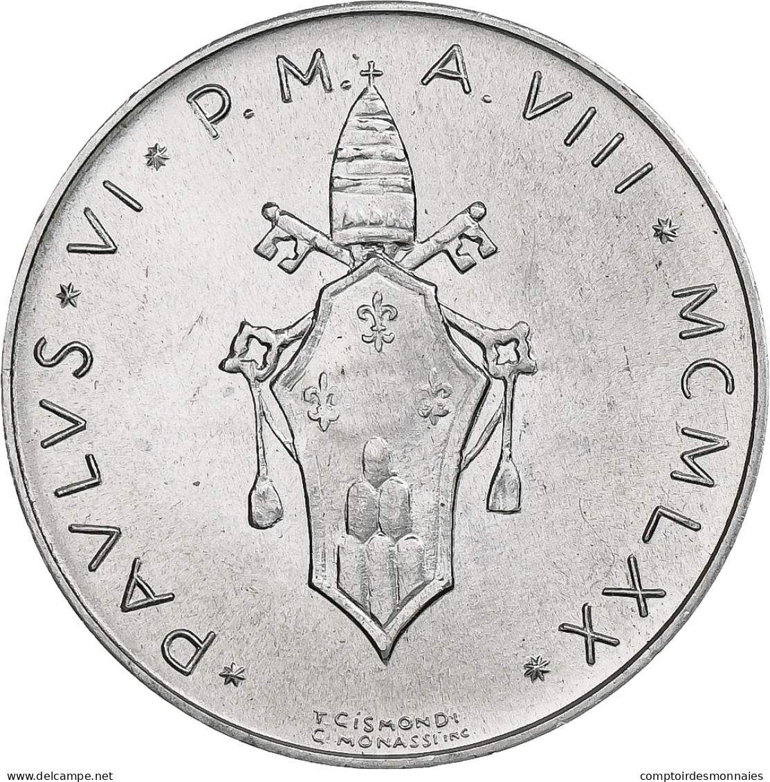 Vatican, Paul VI, 10 Lire, 1970 (Anno VIII), Rome, Aluminium, SPL+, KM:119 - Vaticaanstad