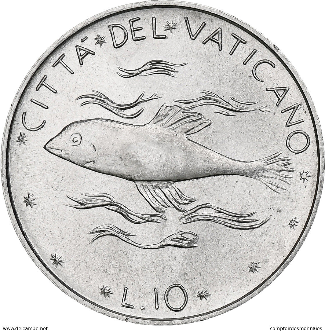 Vatican, Paul VI, 10 Lire, 1970 (Anno VIII), Rome, Aluminium, SPL+, KM:119 - Vatikan
