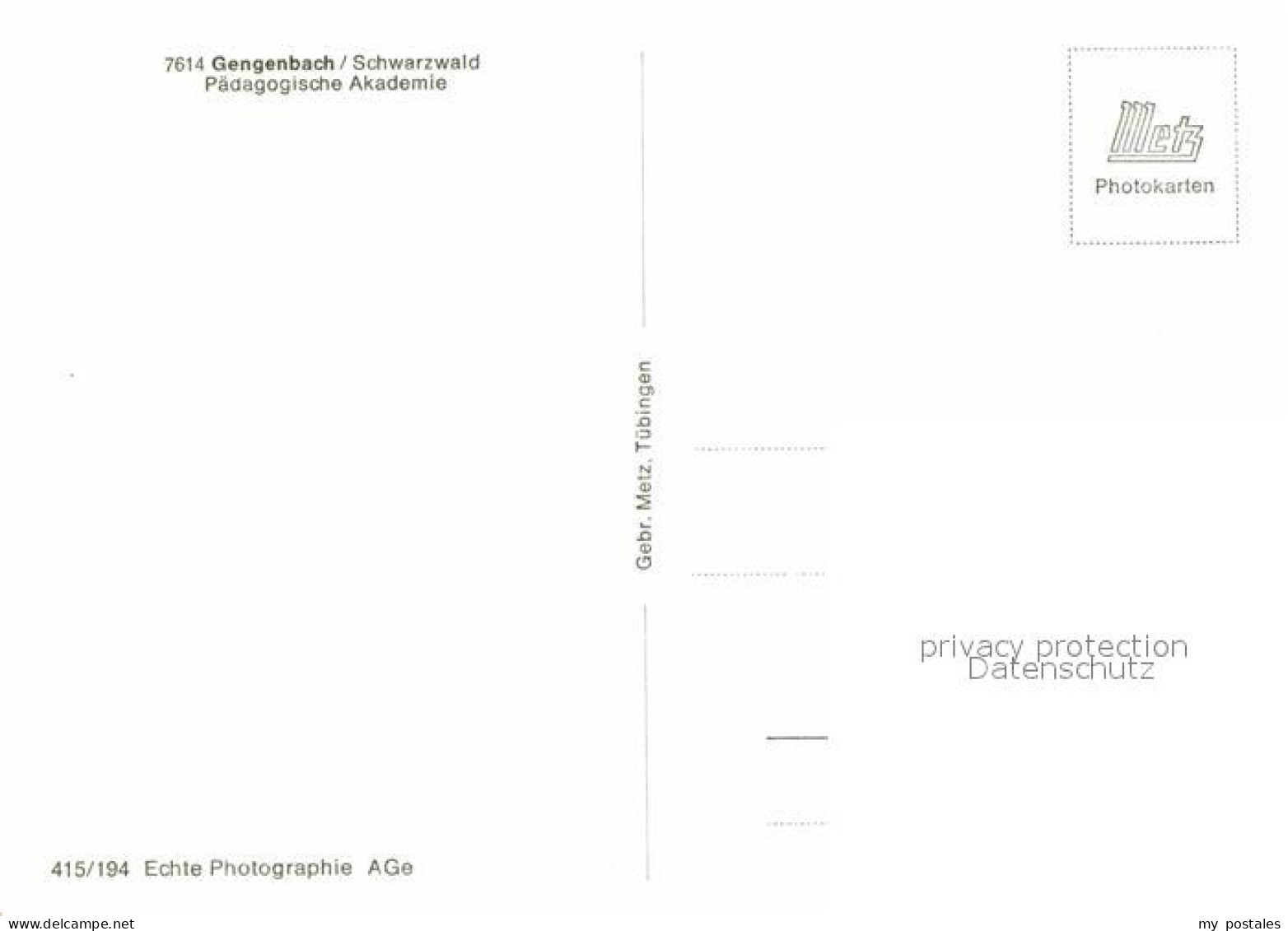 72768966 Gengenbach Paedagogische Akademie Gengenbach Schwarzwald - Altri & Non Classificati