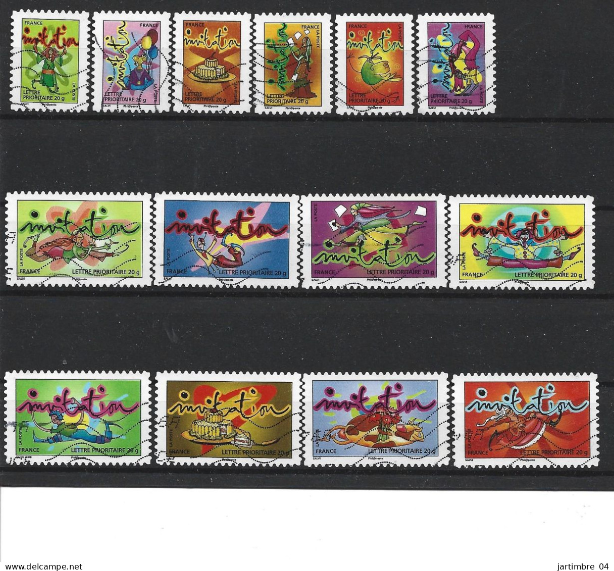 2009 FRANCE Adhesif 341-54 Oblitérés, Invitation, Série Complète - Used Stamps