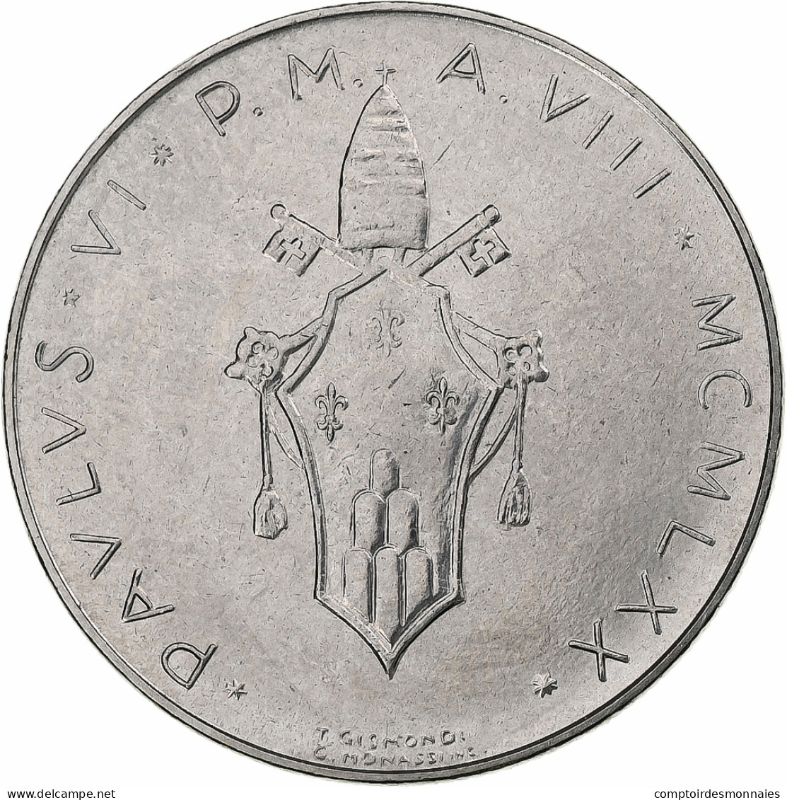 Vatican, Paul VI, 100 Lire, 1970 (Anno VIII), Rome, Acier Inoxydable, SPL+ - Vatikan