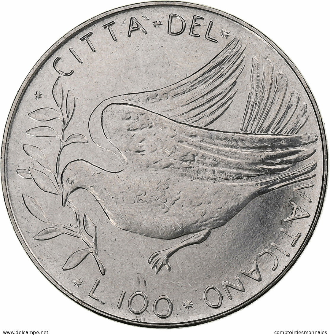 Vatican, Paul VI, 100 Lire, 1970 (Anno VIII), Rome, Acier Inoxydable, SPL+ - Vatican