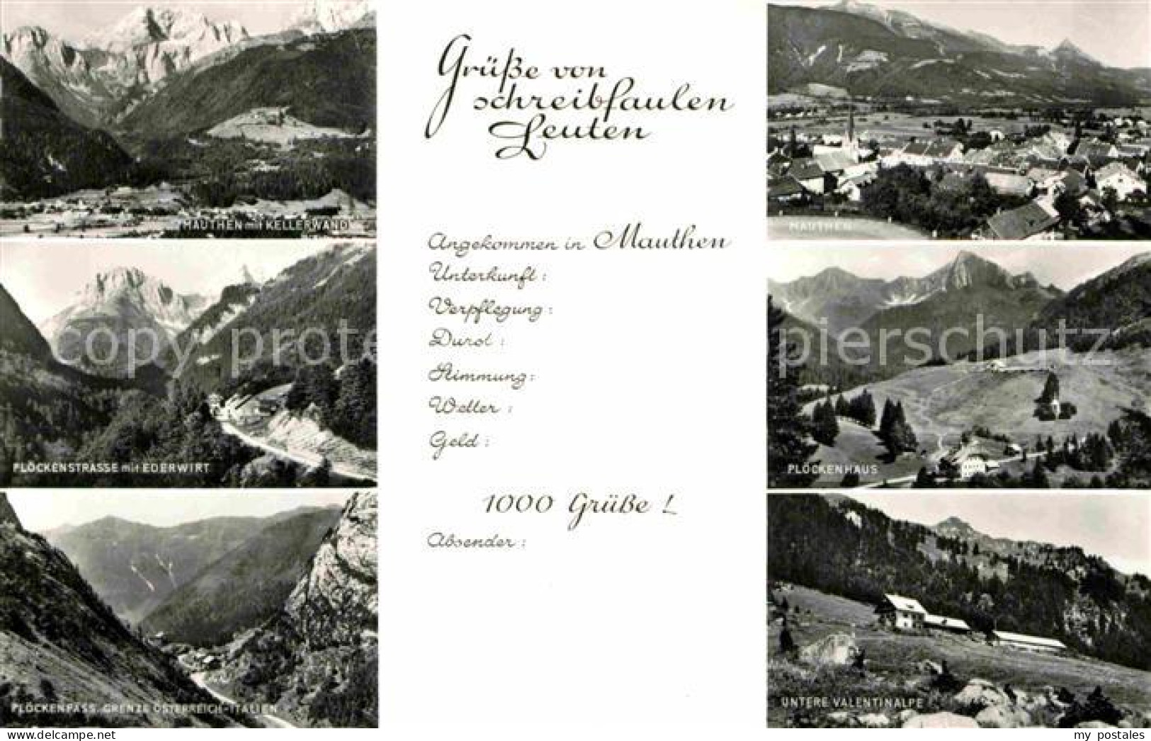 72767932 Mauthen Untere Valentinalpe Ploeckenhaus Panorama  Mauthen - Altri & Non Classificati