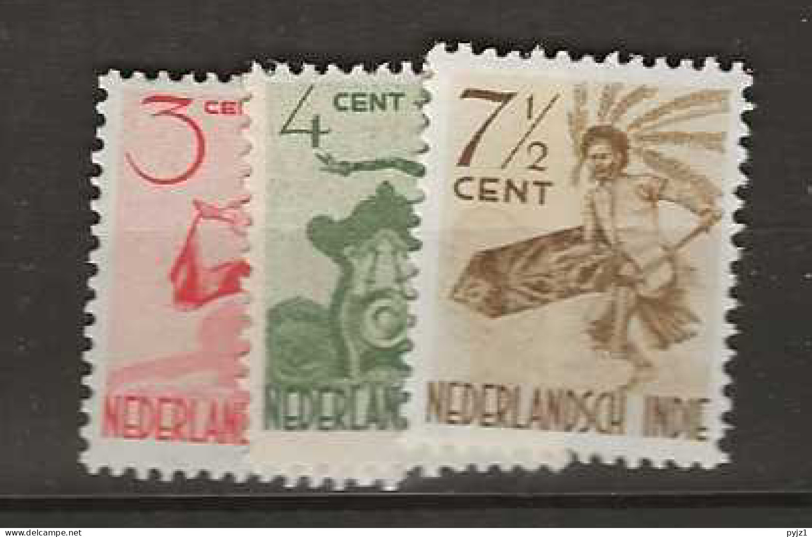 1947 MH Nederlands Indië NVPH 334-36 - Indie Olandesi