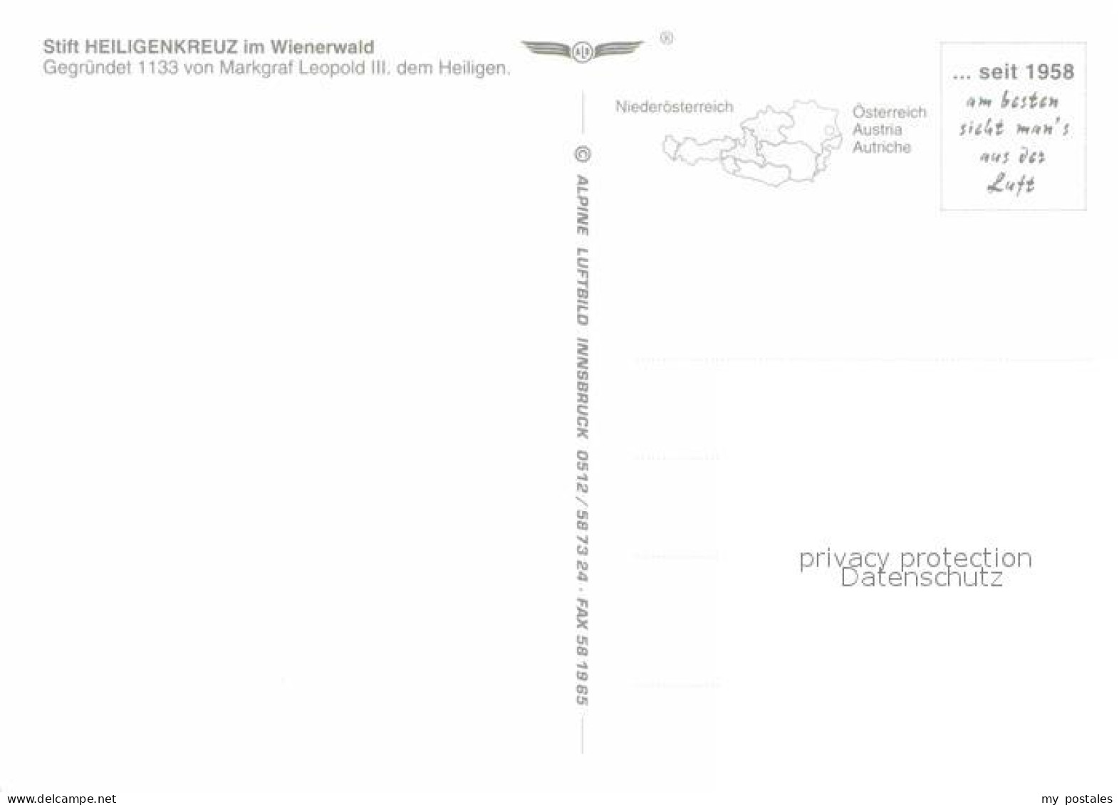 72767588 Wienerwald Fliegeraufnahme Stift Heiligenkreuz Wienerwald - Sonstige & Ohne Zuordnung