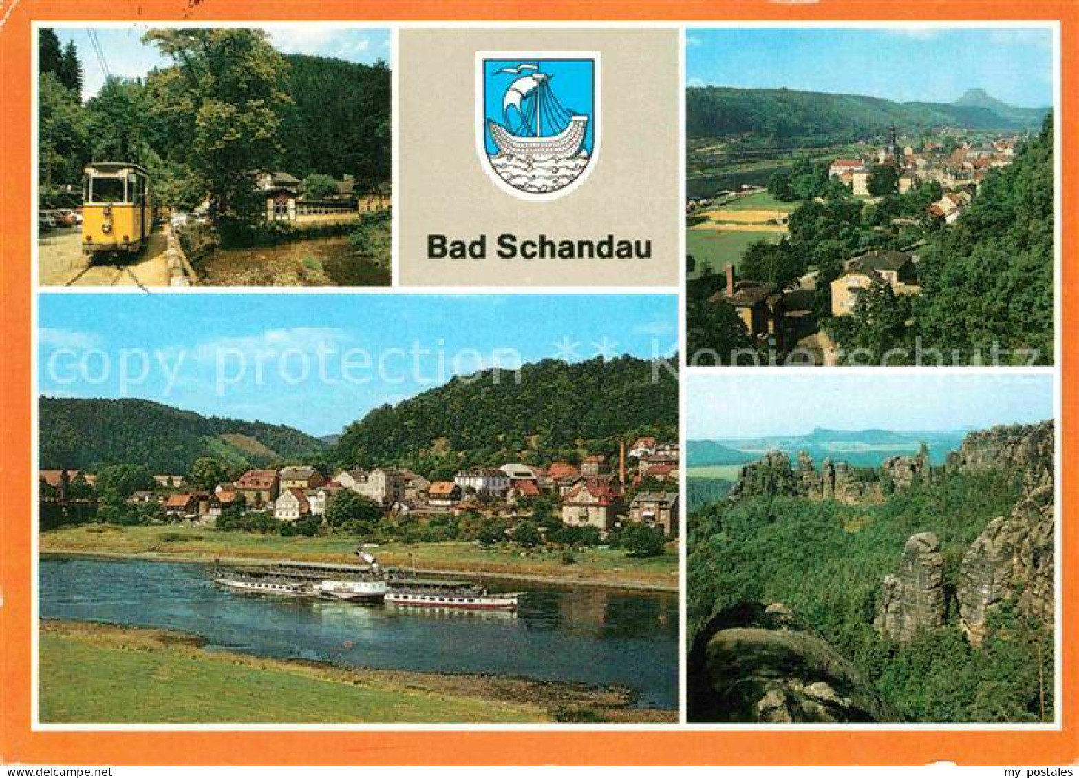 72767251 Bad Schandau Kirnitzschtalbahn Teilansicht Schrammsteine Bad Schandau - Bad Schandau