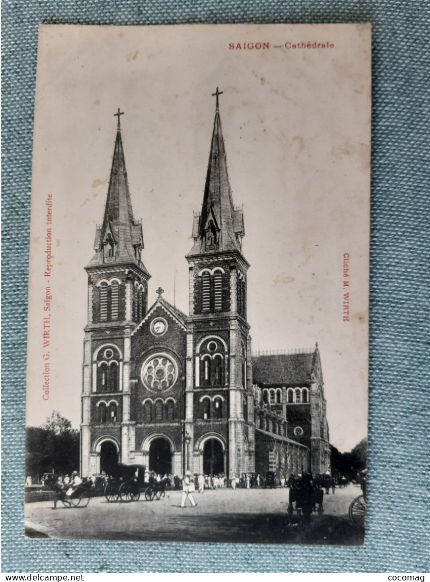 VIET-NAM INDOCHINE COCHINCHINE  SAIGON CATHEDRALE - Vietnam