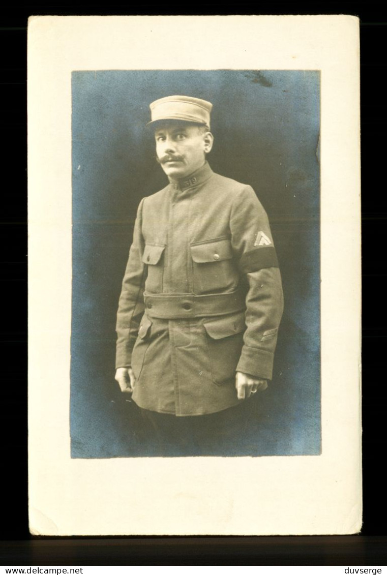 Guerre 1916 Carte Photo Militaire Soldat Du 319eme Regiment ( Format 9cm X 14cm ) Pli Dans Un Angle Voir Scans - Weltkrieg 1914-18