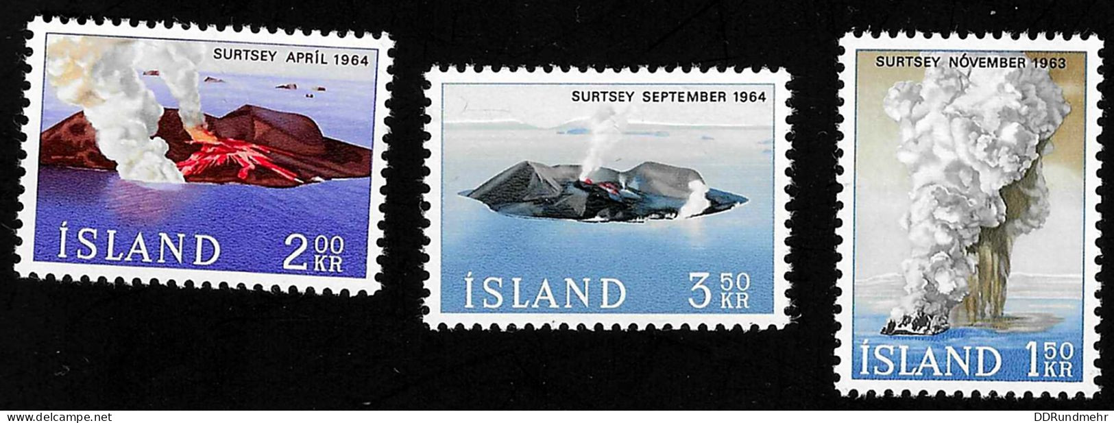 1965  Vulkane Michel IS 392 - 394 Stamp Number IS 372 - 374 Yvert Et Tellier IS 347 - 349 Xx MNH - Nuovi