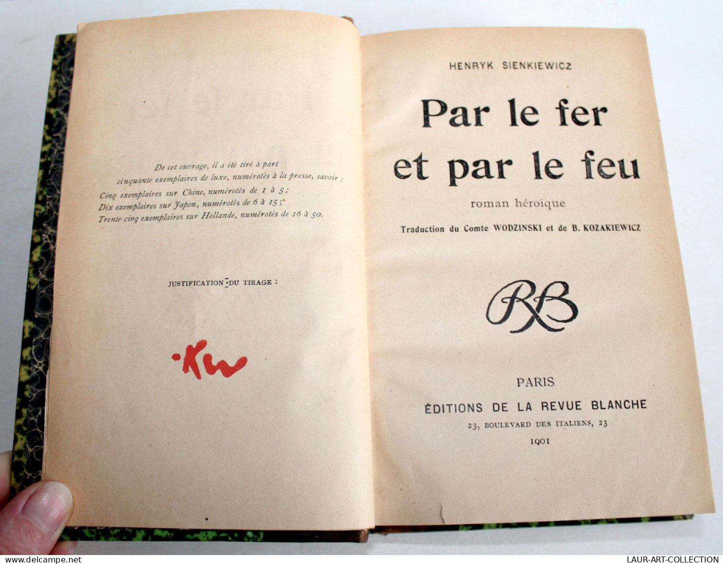 PAR LE FER ET PAR LE FEU ROMAN HEROIQUE De SIENKIEWICZ TRADUIT De WODZINSKI 1901 / LIVRE ANCIEN XXe SIECLE (2204.128) - 1901-1940