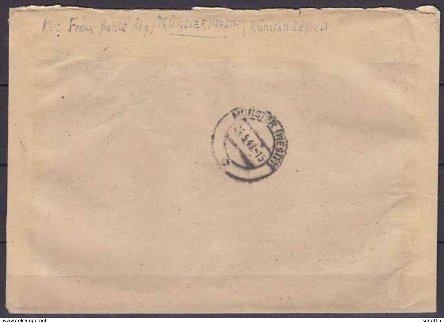 Münster Westfalen R-Brief 1948 Mit SST Droste Hülshoff     (5876 - Storia Postale